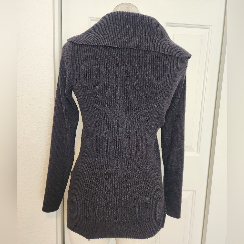 Alfani Black Sparkle Cowl Neck Women's  Sweater Size M - Picture 2 of 6